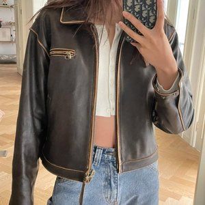 Theopen Product/Open YY brown leather jacket size 1